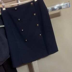 Banana Republic Midnight Blue Double-Breasted Mini Skirt-1